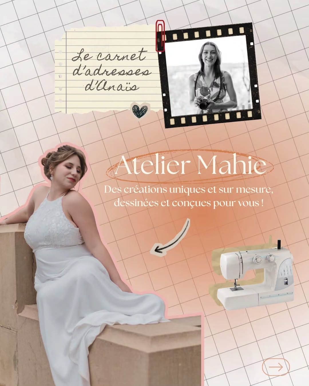 💐✒️ Le carnet d'adresses d'Anaïs, pour ton mariage ! 📔💍

Je te dévoile la quatrième adresse de mon carnet ! 🪡🧵

✨ J